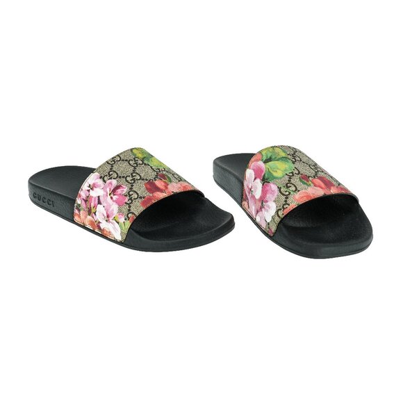 Gucci GG Blooms Slide Sandals - Picture 1 of 8